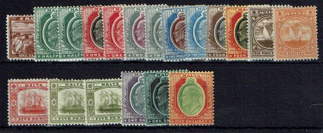Image of Malta SG 45/63 LMM British Commonwealth Stamp
